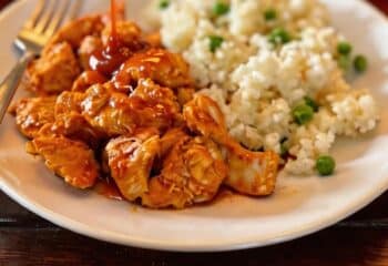 Buffalo Style Chicken with a Parmesan Risotto