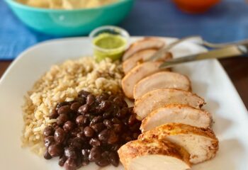 Grilled Chicken w/Brown Rice and Black Beans