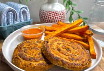 Turkey Burger with Yam Fries