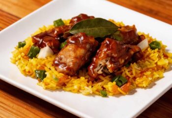 Teriyaki Chicken with Tumeric Rice Teriyaki Chicken with Tumeric Rice