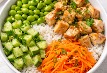 Asian Chicken Poke Bowl